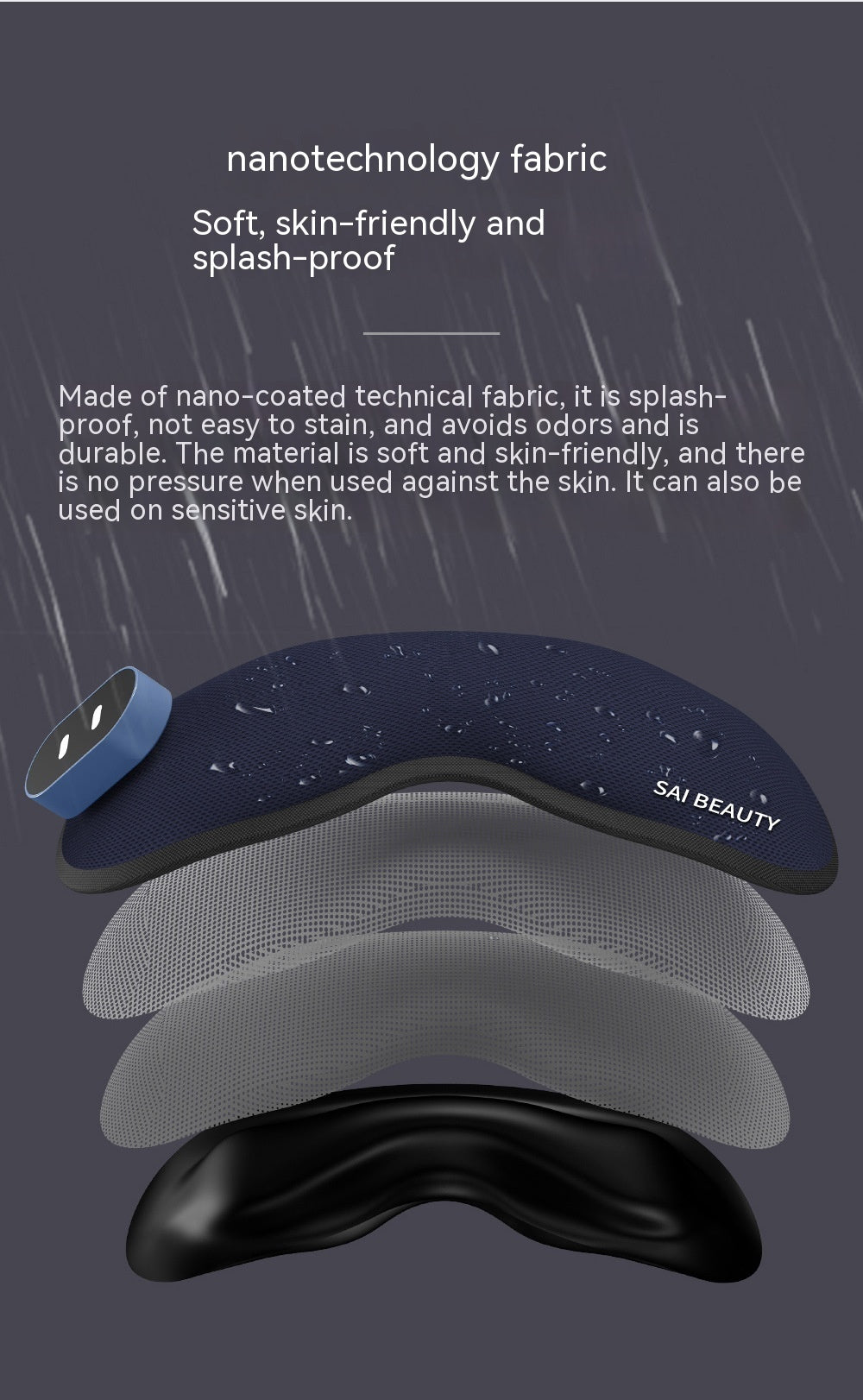 Lycra Fabric Saimei Mask Steam Eyeshade Shading Lunch Break Eye