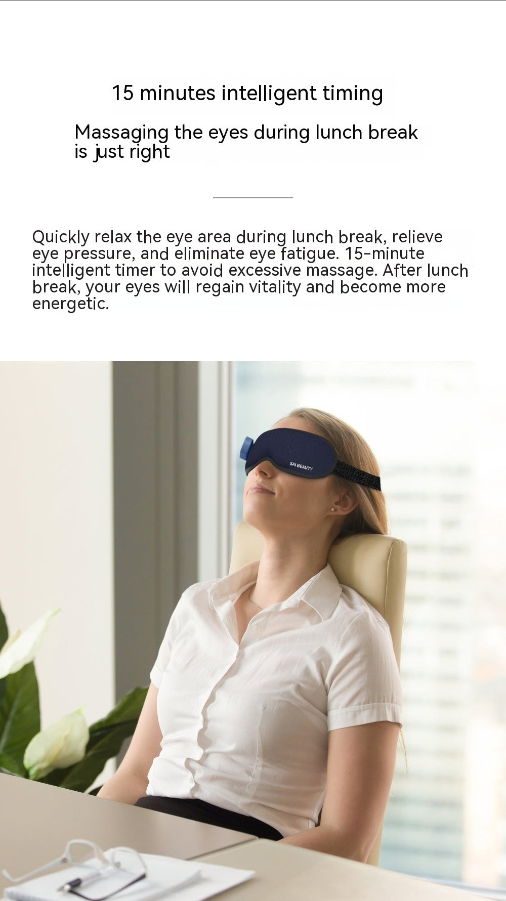 Lycra Fabric Saimei Mask Steam Eyeshade Shading Lunch Break Eye