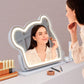 Bear LED Vanity Makeup Mirror Cute With Light Strip Touch Sensor Color Adjustable White Metal Removable Cosmetic