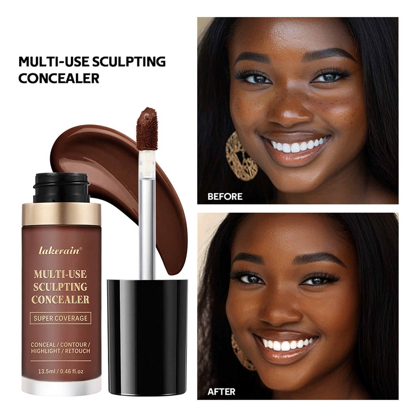 Moisturizing Concealer Honey Dark Circles Acne Spots Liquid Concealer